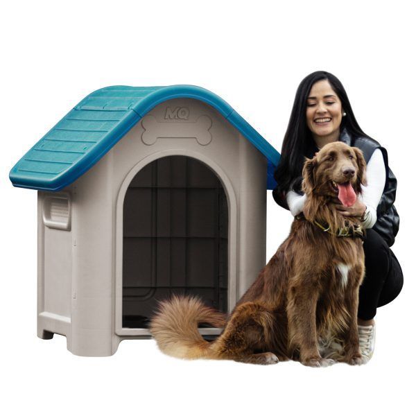 Casa Mascotas Perro Raza Grande Turquesa MQ QRubber-1
