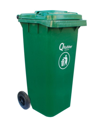 Basurero Contenedor Basura Qrubber 240 lts. verde Qrubber-1
