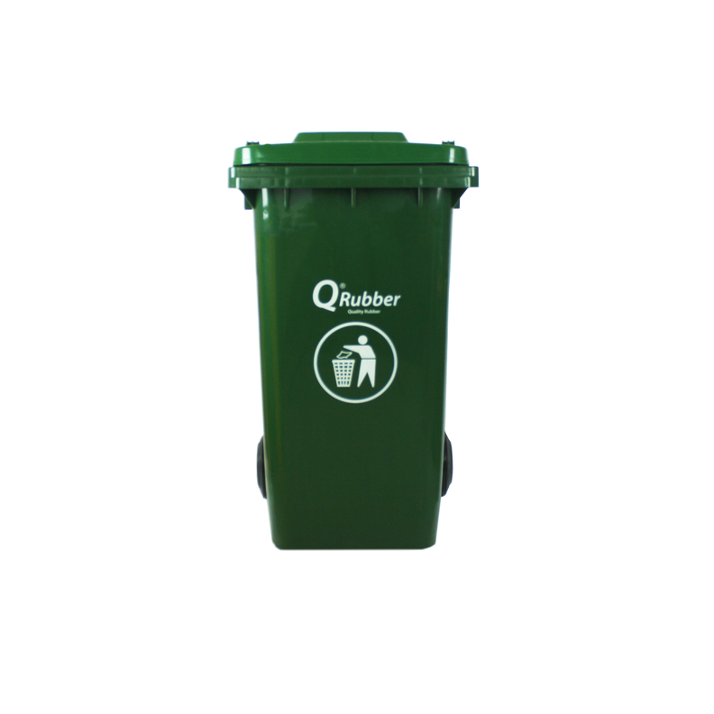 Basurero Contenedor Basura Qrubber 240 lts. verde Qrubber-0