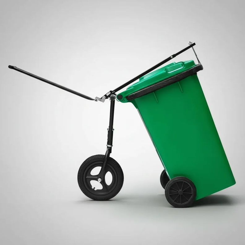 Movilizador para Contenedores de Basura 120 y 240lts QRubber Negro