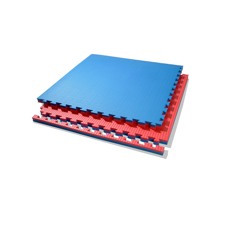 Plancha Tatami 1mt X 1mt X 4cm Rojo/azul-1