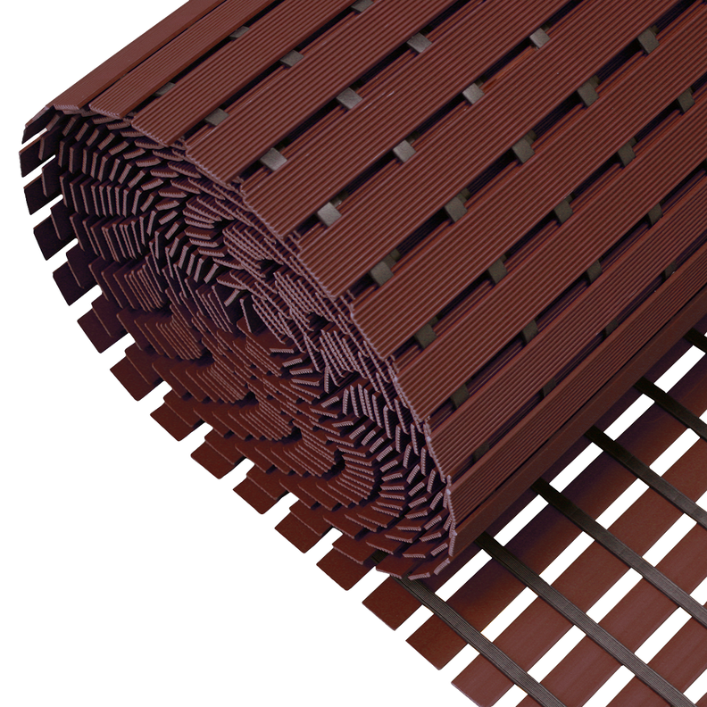 Mat Piso PVC Spa y Zonas Húmedas 91 cm x 13 mts Café Qrubber-0