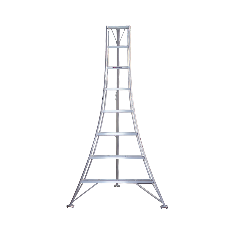 Escalera Cosechera de Aluminio 2.4mt - 8 peldaños QRubber-0