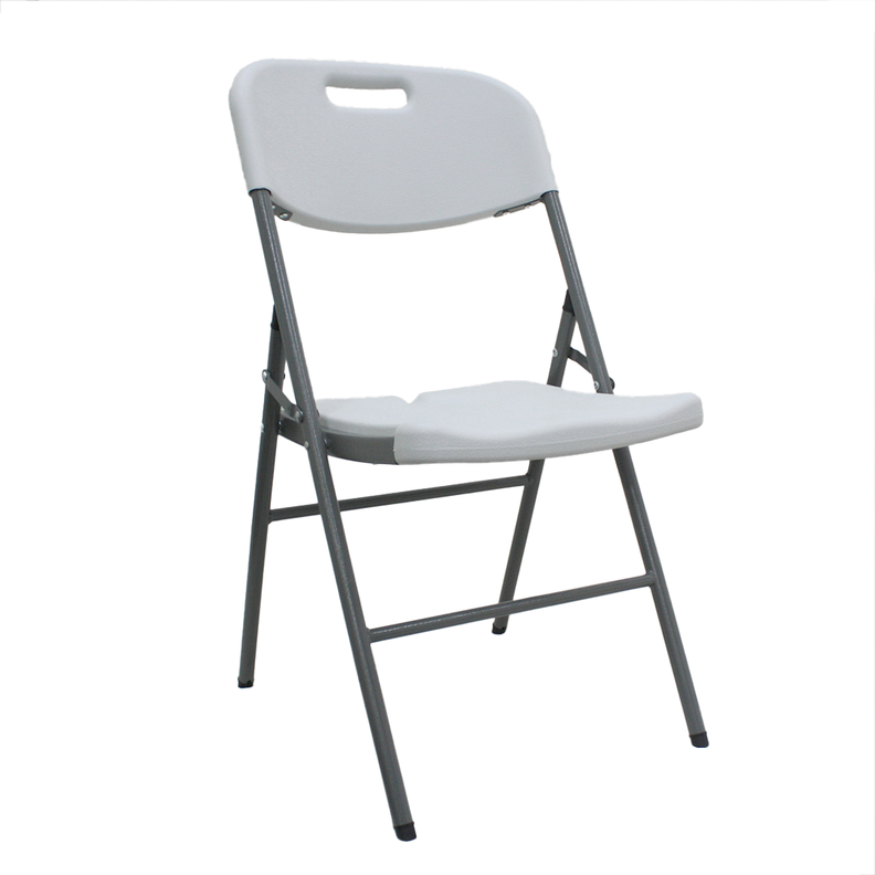 Silla plegable Diseño liso 47x50x84cm Blanco QRubber-0