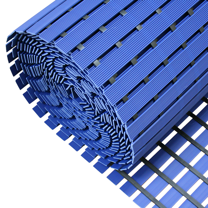 Mat Piso PVC Spa y Zonas Húmedas 91 cm x 13 mts Azul Qrubber-0