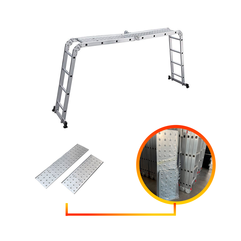 Plataforma Para Escalera Aluminio Multiuso 4,6 mt QRubber-1