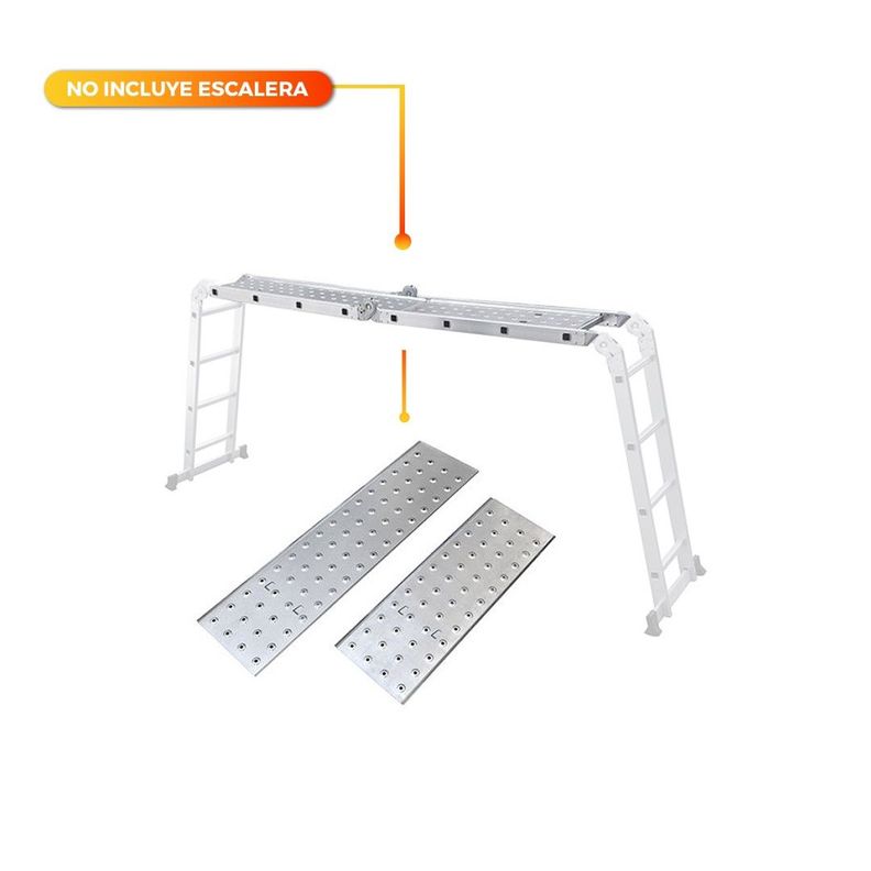 Plataforma Para Escalera Aluminio Multiuso 4,6 mt QRubber-2
