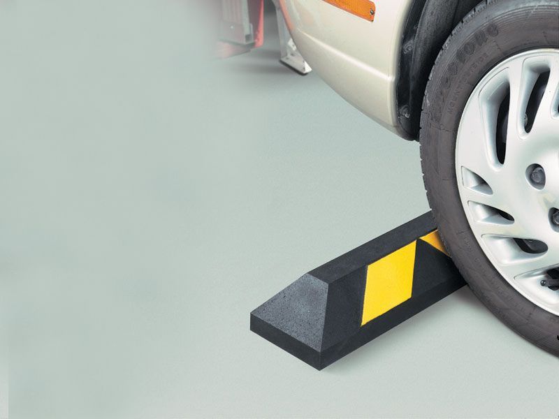 Tope de estacionamiento 90x15x10cm negro / amarillo QRubber-2