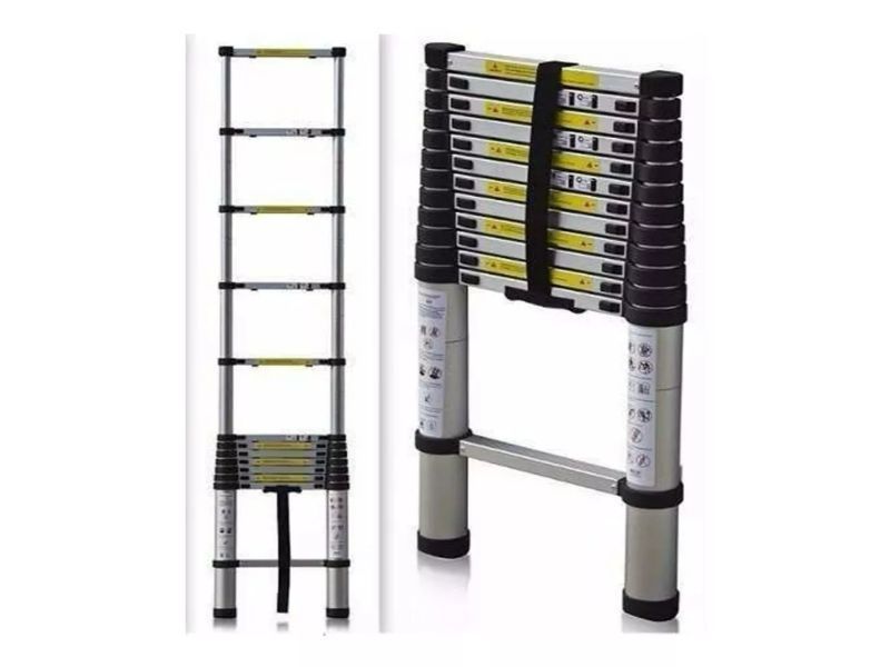 Escalera Aluminio Telescópica Multiuso 3,2 Mts. QRubber-0