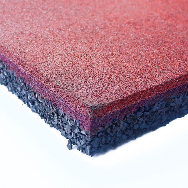 Pastelon de caucho 50cmx50cmx20 mm terracota Qrubber