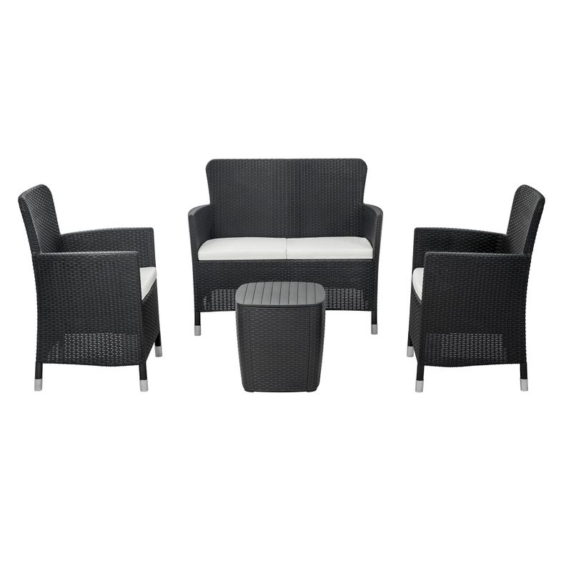 Juego Terraza Capri Comfort Grafito tipo Rattán MQ QRubber-0