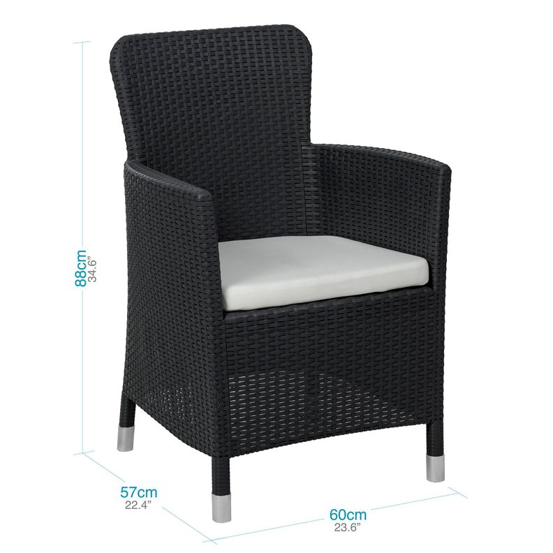 Juego Terraza Capri Comfort Grafito tipo Rattán MQ QRubber-1