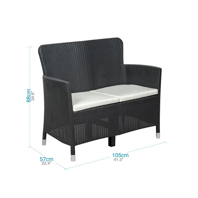 Juego Terraza Capri Comfort Grafito tipo Rattán MQ QRubber-5