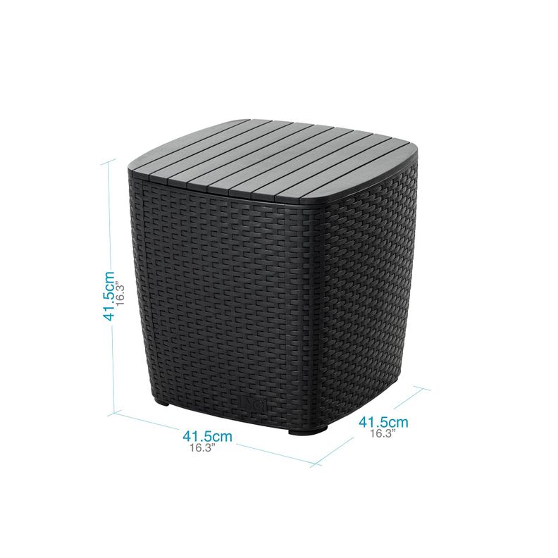 Juego Terraza Capri Comfort Grafito tipo Rattán MQ QRubber-7