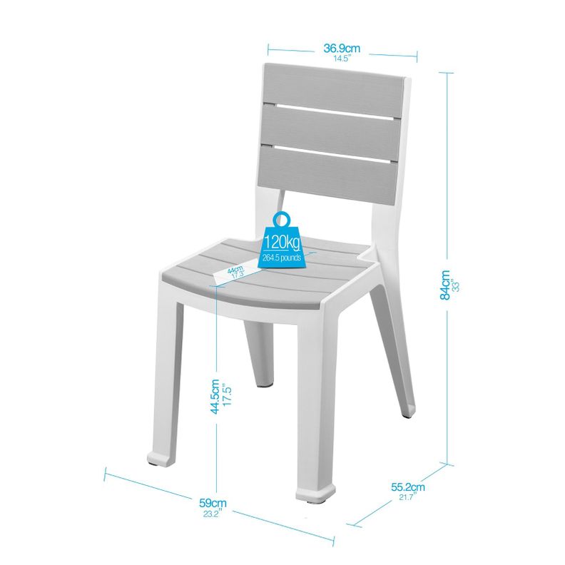 Silla Exterior/interior Modelo Madeira Plateada MQ - Qrubber-1