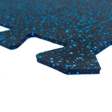 Plancha EPDM 1x1mt 5mm azul tipo puzzle para gym Qrubber-2
