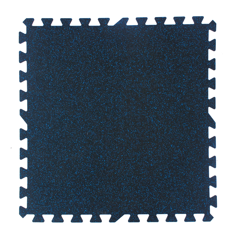 Plancha EPDM 1x1mt 5mm azul tipo puzzle para gym Qrubber