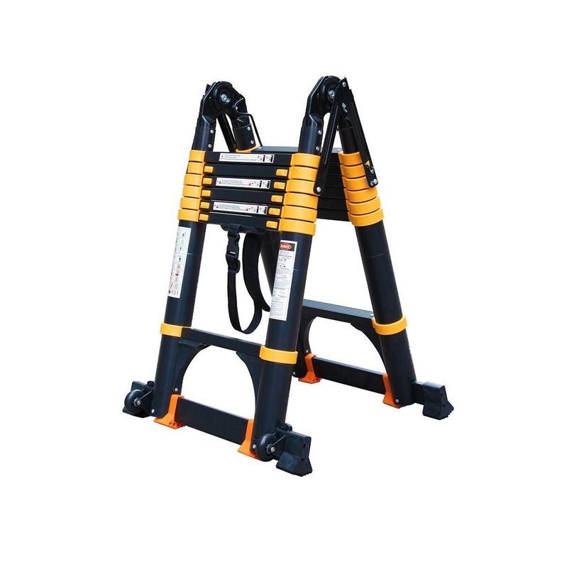 Escalera Aluminio Telescópica Multiuso Retráctil 4,4 QRubber-0