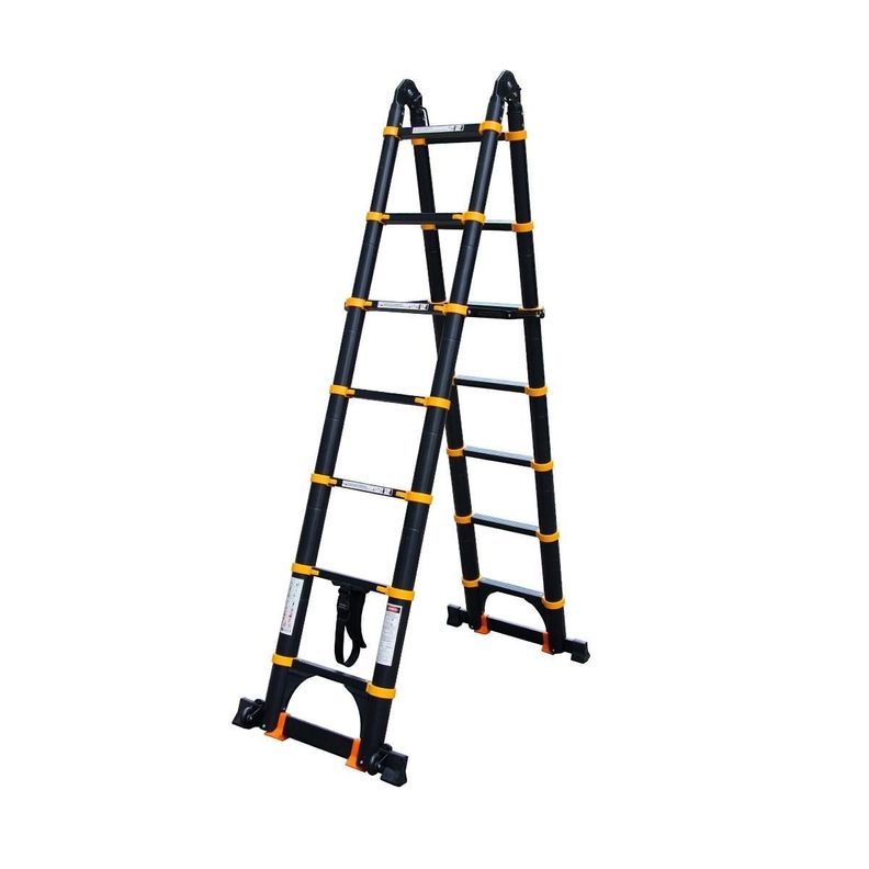 Escalera Aluminio Telescópica Multiuso Retráctil 4,4 QRubber-1