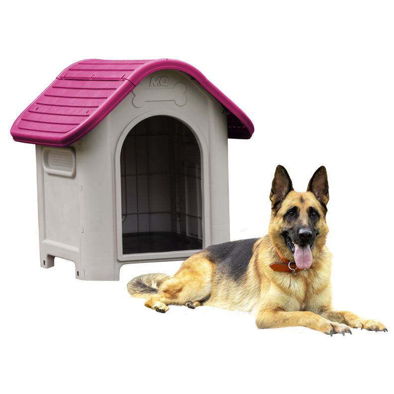 Casa Mascotas Perro Raza Grande Fucsia MQ QRubber-7