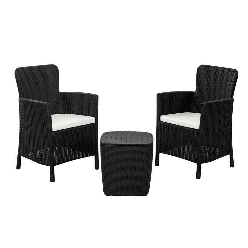 Juego Terraza Capri Café Oscuro tipo Rattán MQ QRubber-0