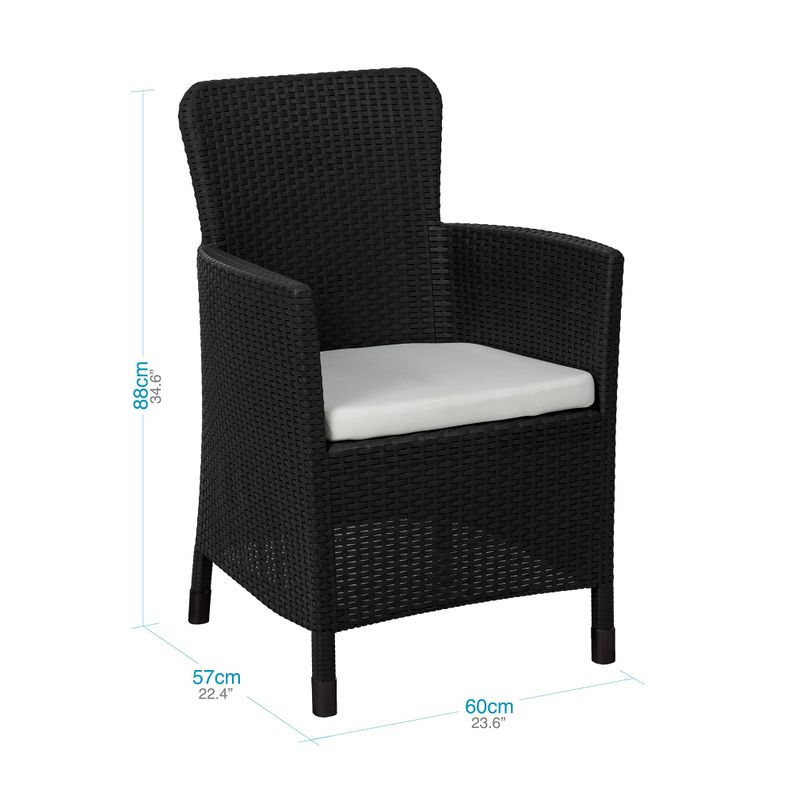 Juego Terraza Capri Café Oscuro tipo Rattán MQ QRubber-4