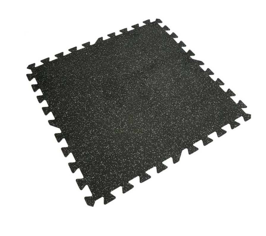 Plancha EPDM 1x1mt 12mm tipo puzzle para gym gris Qrubber-1