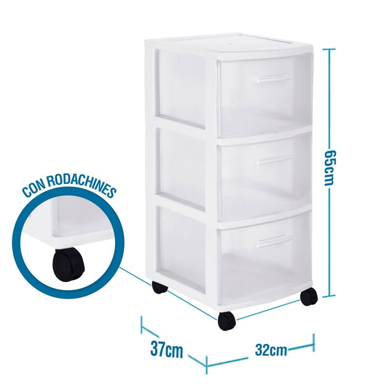 Cajonero 3 Niveles Eclypse Blanco MQ QRubber-1