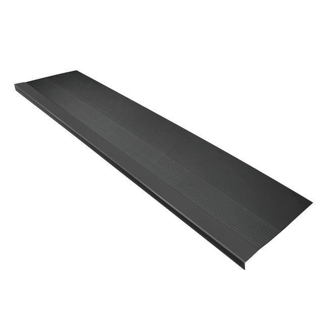 Grada Pvc Estriada (negro) 3mm x120cm x 30cm QRubber