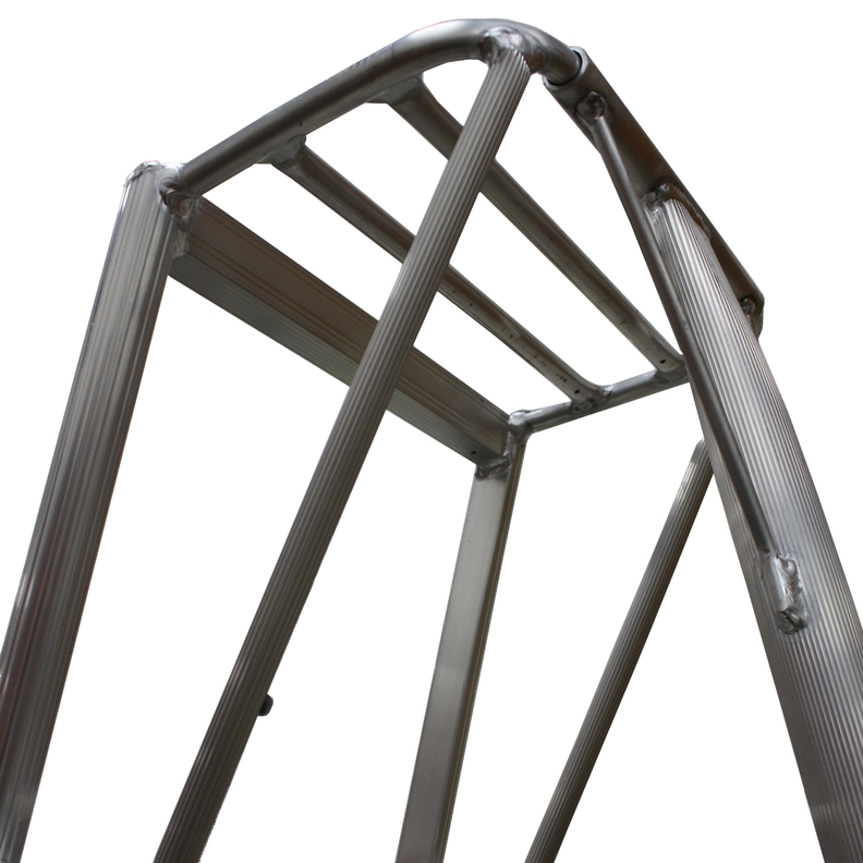 Escalera Cosechera de  Aluminio 1.8mt - 6 peldaños QRubber-1