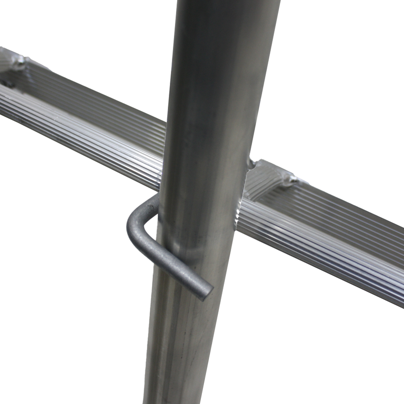 Escalera Cosechera de  Aluminio 1.8mt - 6 peldaños QRubber-2
