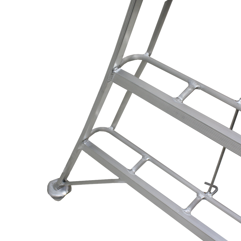Escalera Cosechera de  Aluminio 1.8mt - 6 peldaños QRubber-4
