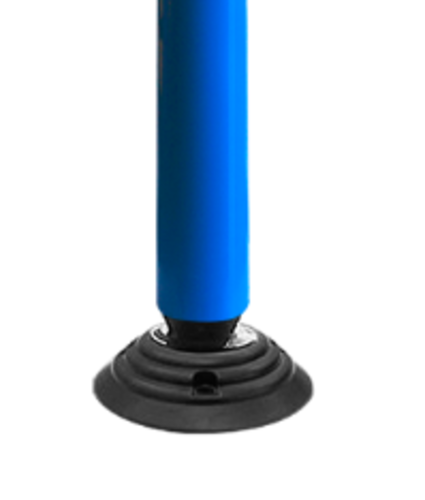 Hito Vialidad PVC 83cm Abatible 2 cintas azul QRubber-1