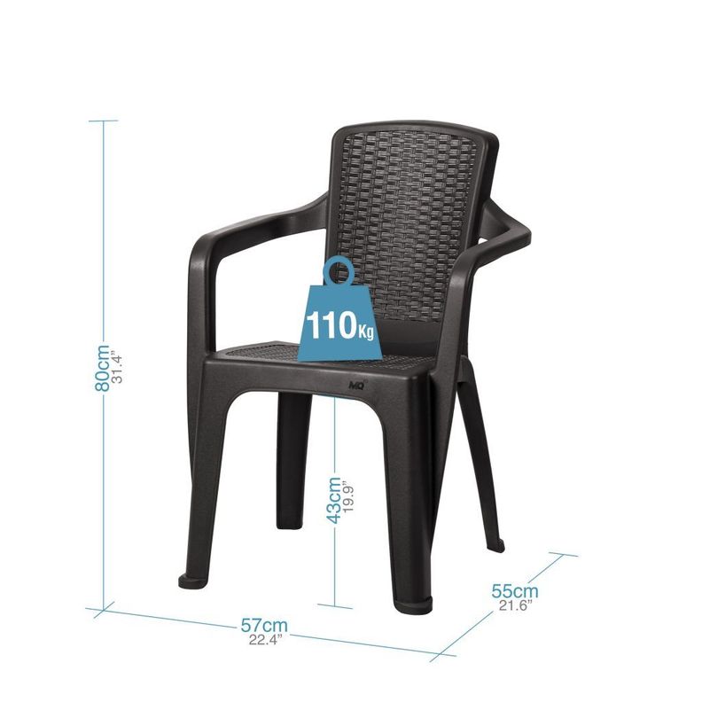 Silla exterior e Interior Infinity Café oscuro MQ QRubber-5