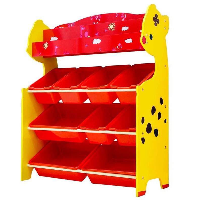ORGANIZADOR DE JUGUETES ROJO 9 CAJAS -0