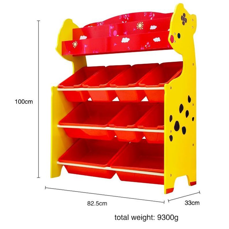 ORGANIZADOR DE JUGUETES ROJO 9 CAJAS -2