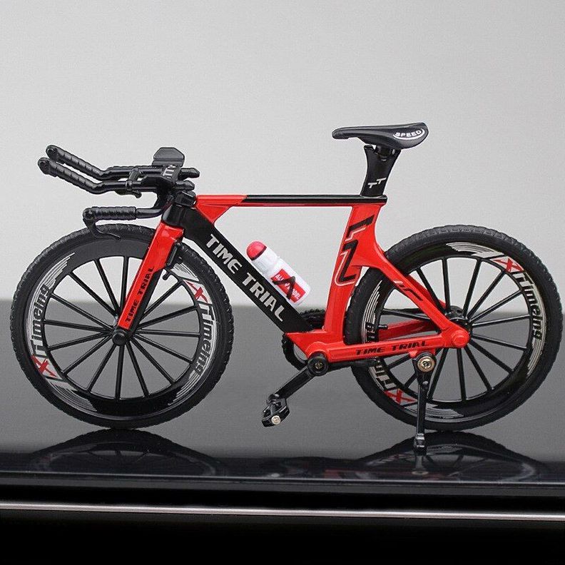 Bicicleta Ruta escala 1:10 coleccionable marco aleacion Plastico-4