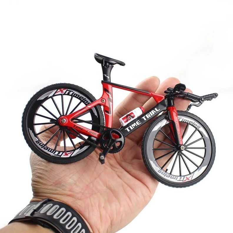 Bicicleta Ruta escala 1:10 coleccionable marco aleacion Plastico-5