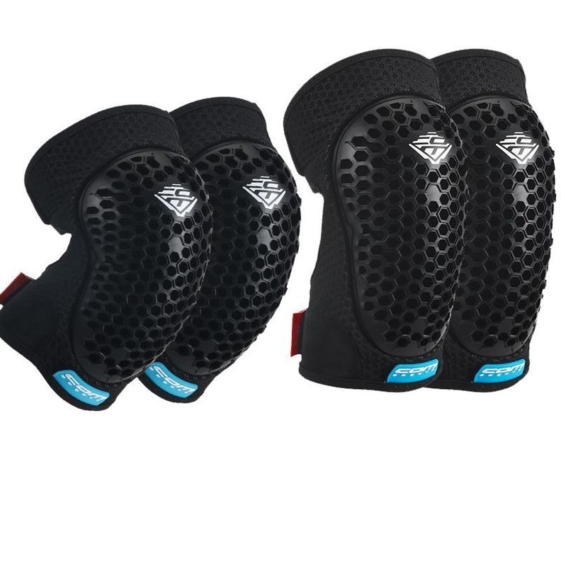 Kit Rodillera Codera Ninos Mountain Bike ComSports Black-0