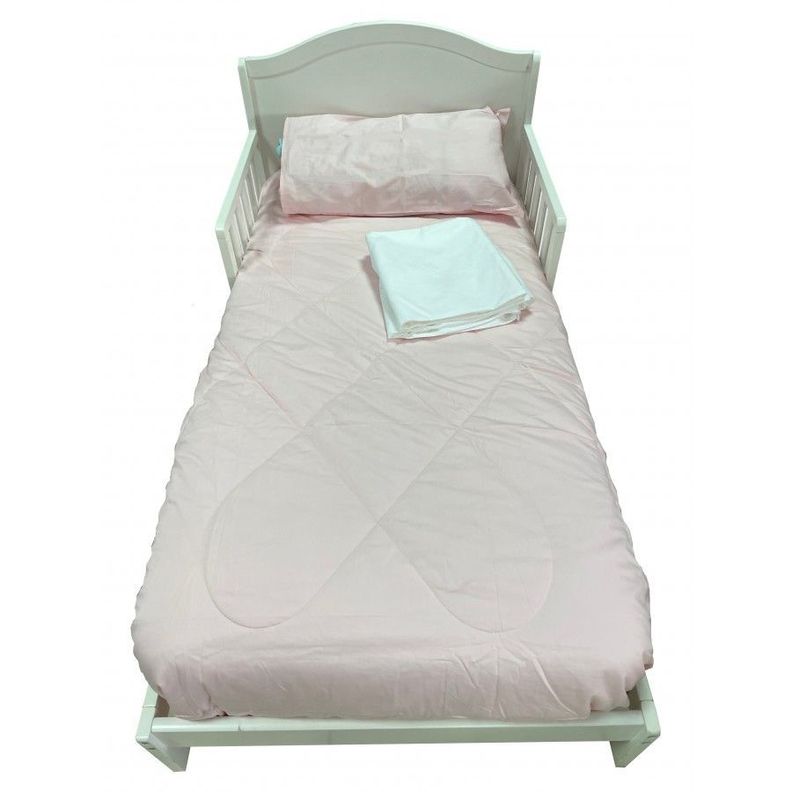 Set ropa para cama de transición Rosa 100% algodon de 4 piezas Pellitos-0