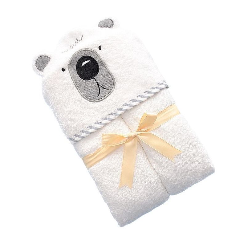 TOALLA BEBÉ BIG BEAR CAPUCHA 100% BAMBOO ORGANICO 90X90 -0