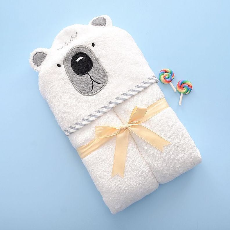 TOALLA BEBÉ BIG BEAR CAPUCHA 100% BAMBOO ORGANICO 90X90 -1