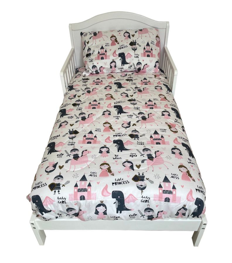 SET ROPA PARA CAMA DE TRANSICIÓN PRINCESA DE 4 PIEZAS PELLITOS-0