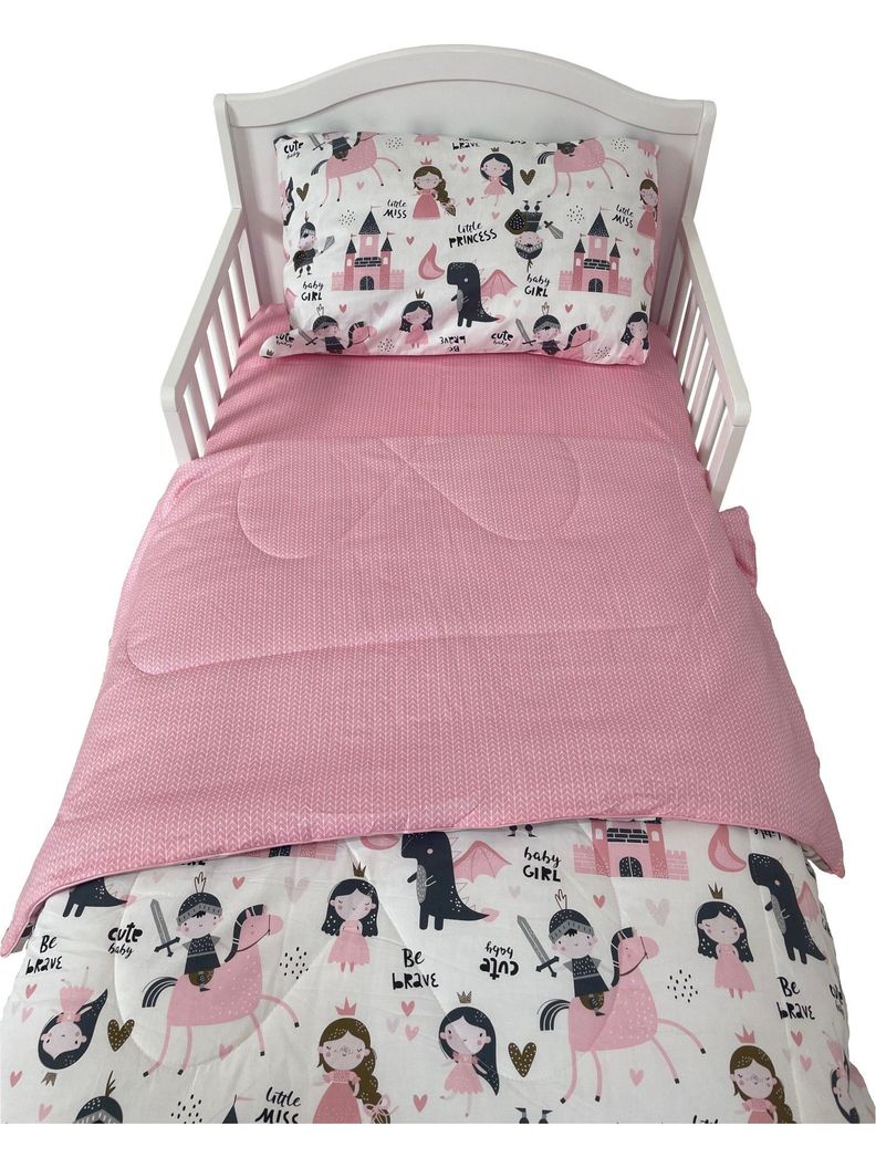 SET ROPA PARA CAMA DE TRANSICIÓN PRINCESA DE 4 PIEZAS PELLITOS-1