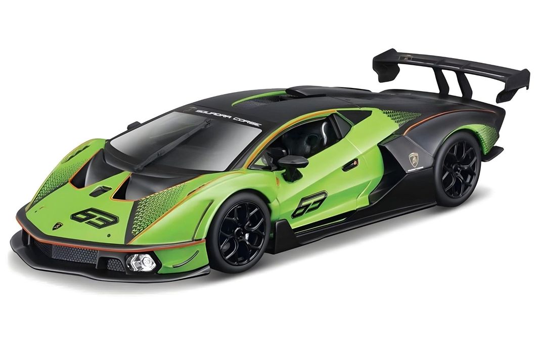 Lamborghini Essenza SCV12 Race Green escala 1:24 modelo de coche fundido a presión-0