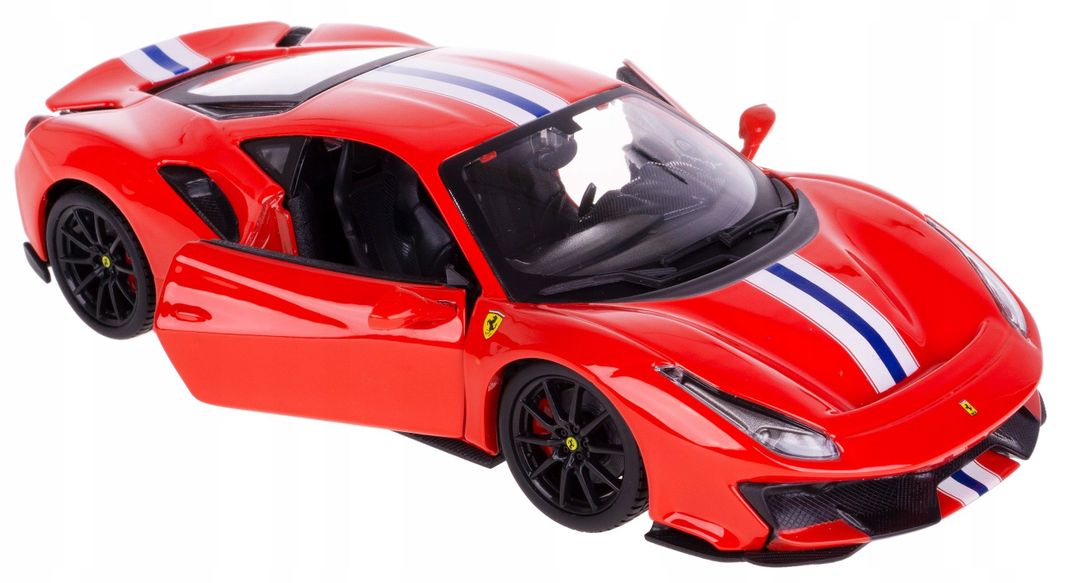 FERRARI 488 PISTA, ROJO 1:24 modelo fundido a presión.-0