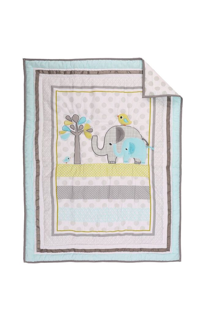 SET ROPA DE CUNA 100% ALGODON MAMÁ ELEFANTE-4