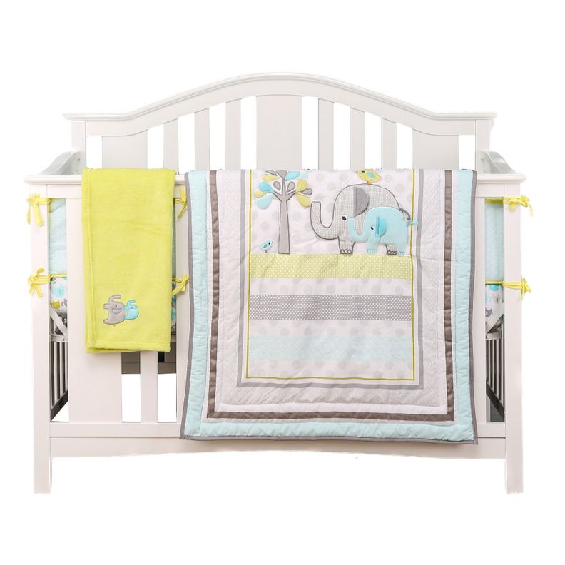 SET ROPA DE CUNA 100% ALGODON MAMÁ ELEFANTE-0