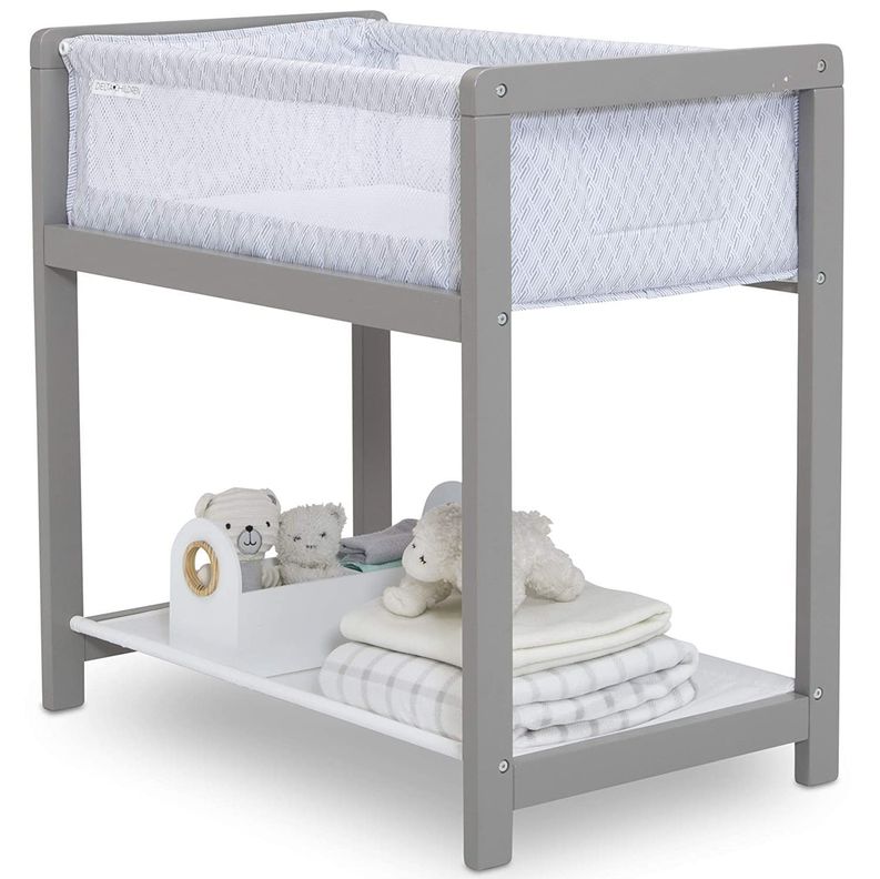 Cuna Moises madera solida - Classic Wood Gris-4