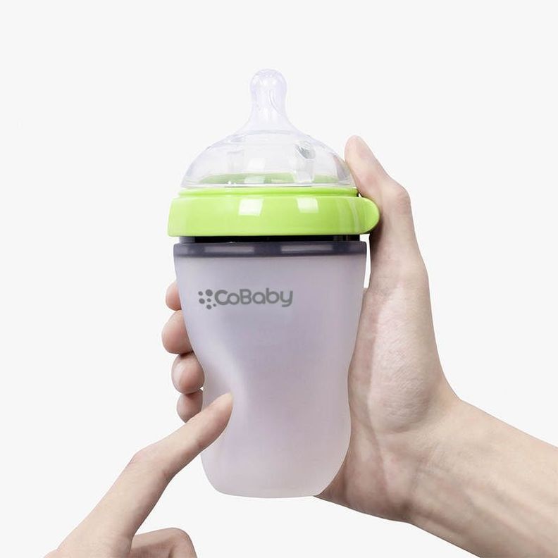 MAMADERA SILICONA FLEXIBLE COBABY 150 ML ROSA-2